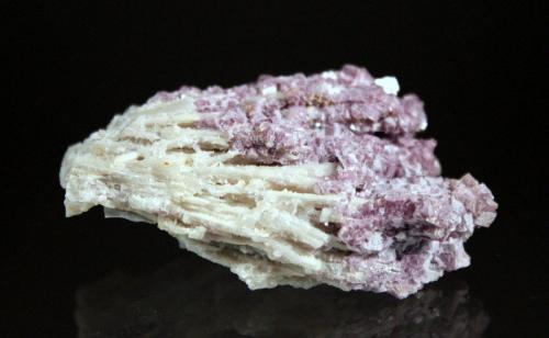 Fluorite, Barite pseudomorph after Laumontite<br />Cripple Creek District, Teller County, Colorado, USA<br />7.5 x 4.5 cm<br /> (Author: Don Lum)