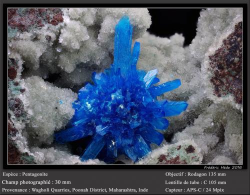 Pentagonite<br />Canteras Wagholi, Wagholi, Distrito Pune (Distrito Poonah), Maharashtra, India<br />fov 30 mm<br /> (Author: ploum)