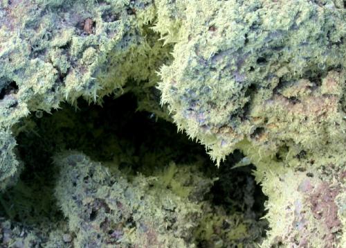 Sulfur<br />Kilauea Volcano, Hawaiian-Emperor seamount chain, Hawaii Island, Hawaii County, Hawaii, USA<br />8 cm<br /> (Author: Jesse Fisher)