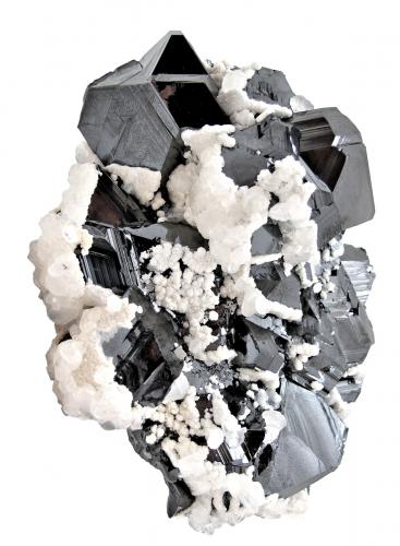 Esfalerita, Dolomita, Calcita<br />Mina Stan Trg (Stan Terg, Stari Trg), Complejo Trepča, Valle Trepča, Kosovska Mitrovica, Distrito Kosovska Mitrovica, Kosovo<br />124 mm x 87 mm x 39 mm. Cristal principal: 29 mm de arista.<br /> (Autor: Carles Millan)