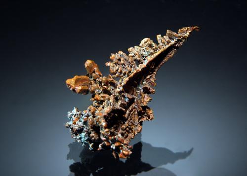 Copper<br />Onganja (Emke) Mine, Helen Farm 235, Onganja mining area, Seeis, Windhoek District, Khomas Region, Namibia<br />2.0 x 3.3 cm<br /> (Author: Michael Shaw)