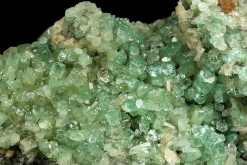 Beryl (variety emerald), Albite (variety cleavelandite), Quartz, Calcite<br />Coscuez mining district, Calceteros Mine, Municipio San Pablo de Borbur, Western Emerald Belt, Boyacá Department, Colombia<br />96x75x33mm, xls up to 10mm<br /> (Author: Fiebre Verde)