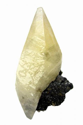 Calcite on galena<br />Mina Buick, Bixby, Distrito Viburnum Trend, Condado Iron, Missouri, USA<br />7,5 cm<br /> (Author: Tobi)