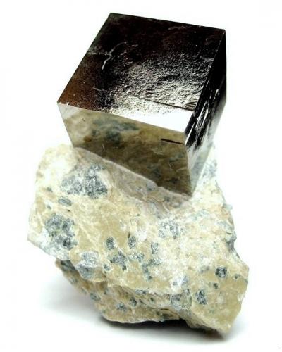 Pyrite<br />Navajún, Comarca Cervera, La Rioja, Spain<br />Specimen height 4 cm<br /> (Author: Tobi)