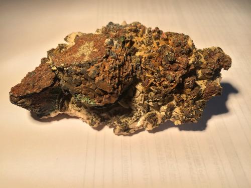 Galena, Chalcopyrite, Dolomite<br />Picher Field, Tri-State District, Ottawa County, Oklahoma, USA<br />100 mm X 55 mm X 40 mm<br /> (Author: Robert Seitz)