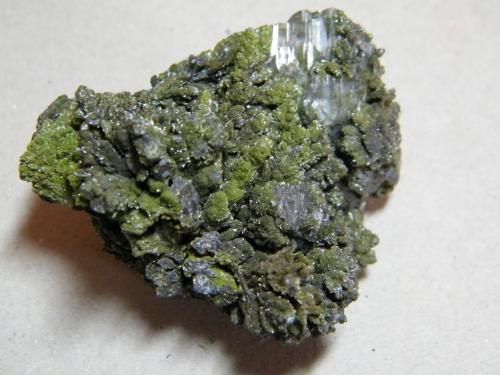 Cerussite covered with (Mottramite?)<br />Tsumeb Mine, Tsumeb, Otjikoto Region, Namibia<br />55mmx50mmx40mm<br /> (Author: Heimo Hellwig)