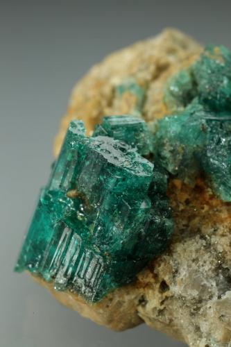 Beryl (variety emerald), Pyrite<br />Chivor mining district, Municipio Chivor, Eastern Emerald Belt, Boyacá Department, Colombia<br />50x24x36mm, aggregate=18x14mm<br /> (Author: Fiebre Verde)