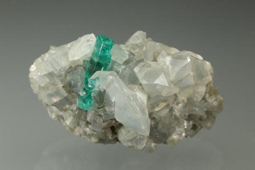 Beryl (variety emerald), Dolomite, Pyrite<br />Chivor mining district, Municipio Chivor, Eastern Emerald Belt, Boyacá Department, Colombia<br />36x21x19mm, xl=13mm<br /> (Author: Fiebre Verde)