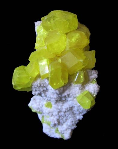 Sulphur<br />Cozzo Disi Mine, Casteltermini, Agrigento (Girgenti) Province, Sicily, Italy<br />Specimen height 8 cm<br /> (Author: Tobi)