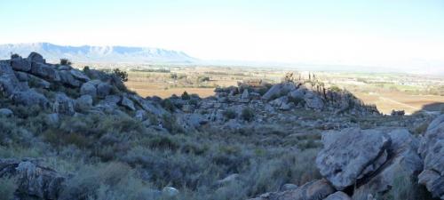 A Panoramic view from where I was digging. (Author: Pierre Joubert)