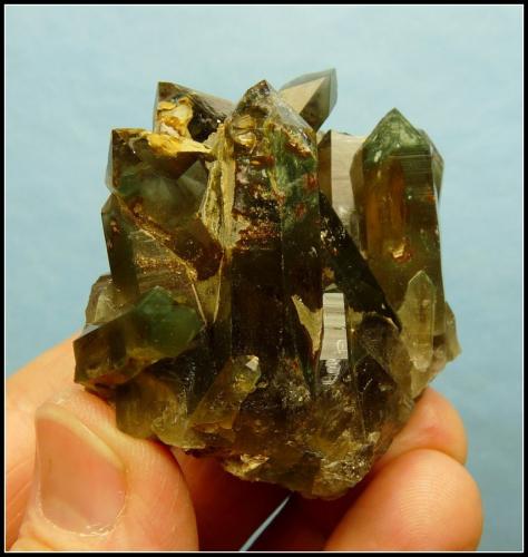 Quartz with chlorite.<br />Orange river pegmatites, Kakamas, ZF Mgcawu District, Northern Cape Province, South Africa<br />56 x 52 x 43 mm<br /> (Author: Pierre Joubert)