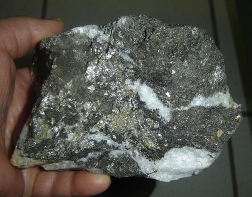 Arsenopirita y Pirita<br />Passagem Mine, Mariana, Minas Gerais, Brazil<br />14 x 9 x 9,5 cm<br /> (Autor: Anisio Claudio)