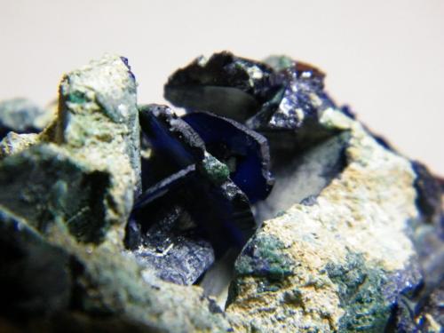 Azurite<br />Tsumeb Mine, Tsumeb, Otjikoto Region, Namibia<br />70mmx50mmx50mm<br /> (Author: Heimo Hellwig)