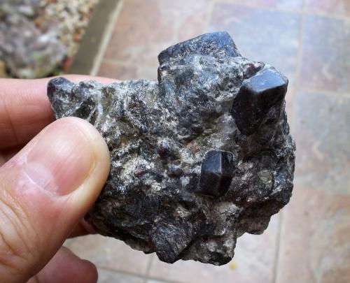 Almandino (Grupo Granate)<br />Bama Openpit (San Rafael Claim), Picón or Minas hill, San Vicenzo de Bama, Touro, Comarca Arzúa, La Coruña / A Coruña, Galicia / Galiza, Spain<br />6 x 5 cm<br /> (Autor: Cristalino)