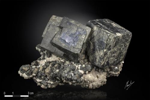 Galena and Dolomite<br />Sweetwater Mine, Ellington, Viburnum Trend District, Reynolds County, Missouri, USA<br />133 x 79 mm<br /> (Author: Manuel Mesa)