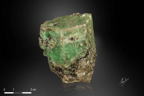 Beryl (variety emerald)<br />Emerald Deposit, A Franqueira, A Cañiza, Comarca Paradanta, Pontevedra, Galicia / Galiza, Spain<br />67 x 40 mm<br /> (Author: Manuel Mesa)