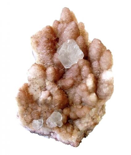 Fluorite on Quartz<br />Artenberg Quarry, Haslach im Kinzigtal, Steinach, Ortenaukreis, Freiburg, Baden-Württemberg, Germany<br />Specimen height 5 cm, largest fluorite 1 cm<br /> (Author: Tobi)