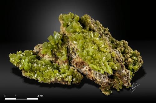 Pyromorphite<br />Mina Daoping, Gongcheng, Prefectura Guilin, Región Autónoma Guangxi Zhuang, China<br />117 X 67 mm<br /> (Author: Manuel Mesa)