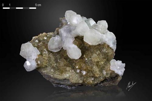 Calcite and Fluorite<br />Moscona Mine, El Llano, Solís, Corvera de Asturias, Comarca Avilés, Principality of Asturias (Asturias), Spain<br />153 x 122 mm<br /> (Author: Manuel Mesa)