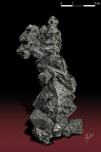 Hematite after Magnetite (variety martite)<br />Payún Matru Volcano, Malargüe, Malargüe Department, Mendoza Province, Argentina<br />101 x 32 mm<br /> (Author: Manuel Mesa)