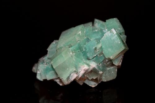 Calcite, Dioptase<br />Tsumeb Mine, Tsumeb, Otjikoto Region, Namibia<br />65mm x 50mm x 36mm<br /> (Author: Don Lum)