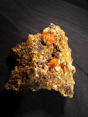 Wulfenite<br />Mina Erupción (Mina Ahumada), Sierra de Los Lamentos, Municipio Ahumada, Chihuahua, México<br />95 mm x 80 mm 45 mm<br /> (Author: Robert Seitz)