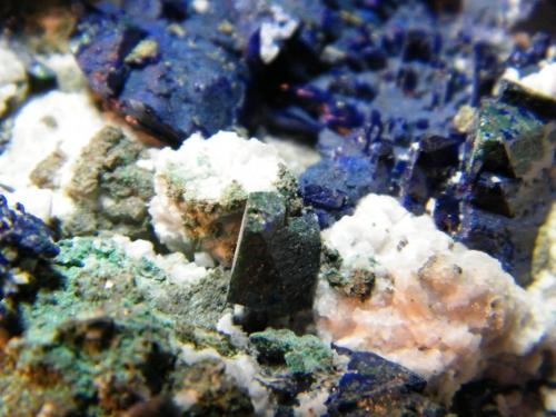 Azurite<br />Tsumeb Mine, Tsumeb, Otjikoto Region, Namibia<br />60mm x 100mm x70mm<br /> (Author: Heimo Hellwig)