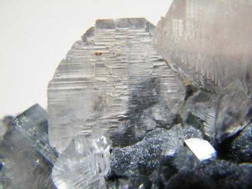 Calcite and Mottramite<br />Tsumeb Mine, Tsumeb, Otjikoto Region, Namibia<br />100mm x 60mm x 50mm<br /> (Author: Heimo Hellwig)