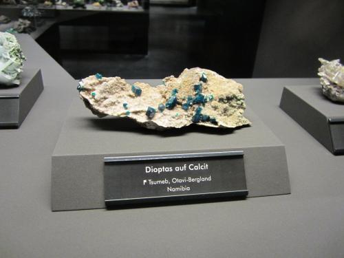 Dioptase<br />Tsumeb Mine, Tsumeb, Otjikoto Region, Namibia<br /><br /> (Author: Tobi)