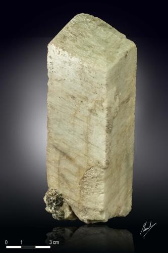 Microcline<br />Shigar Valley, Shigar District, Gilgit-Baltistan (Northern Areas), Pakistan<br />147 X 48 mm<br /> (Author: Manuel Mesa)