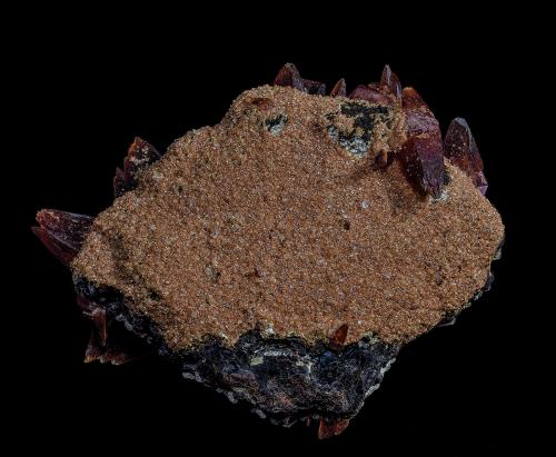 Rhodochrosite, Fluorite<br />Mina Uchucchacua, Provincia Oyón, Departamento Lima, Perú<br />7.0 x 5.6 cm<br /> (Author: am mizunaka)