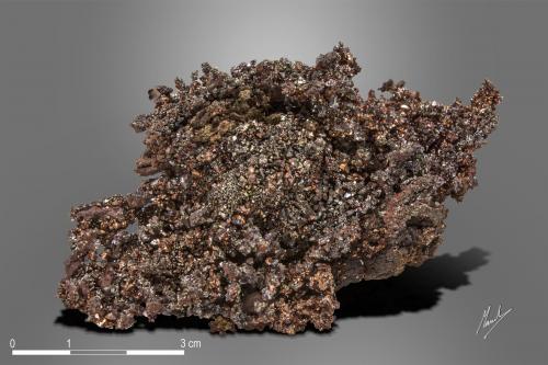 Copper<br />Boinás East, 380 Bench, Boinás, Belmonte de Miranda, Comarca Oviedo, Principality of Asturias (Asturias), Spain<br />85 x 48 mm<br /> (Author: Manuel Mesa)