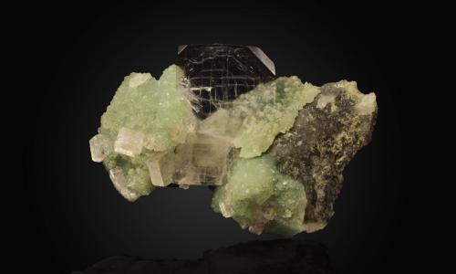 Hydroxyapophyllite-(K) and Prehnite<br />Virginia Crushed Stone Quarry, Loudoun County, Virginia, USA<br />4.8 cm<br /> (Author: dontgogreen)