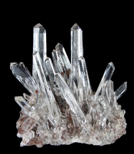 Cuarzo, Siderita<br />À Giraud Mine, La Gardette mining area, Villard-Nôtre-Dame, Le Bourg d'Oisans, Grenoble, Isère, Auvergne-Rhône-Alpes, France<br />65mm x 63mm x 37mm. Cristal principal: 49mm de altura, 9mm de anchura<br /> (Autor: Carles Millan)