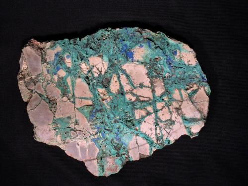 Malachite, Azurite<br />Ray Mines, Scott Mountain area, Mineral Creek District, Dripping Spring Mountains, Pinal County, Arizona, USA<br />163 mm x 115 mm x 7 mm<br /> (Author: Robert Seitz)