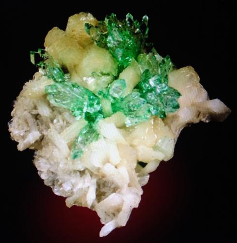 Fluorapophyllite-(K), Stilbite-Ca<br />Jalgaon District, Maharashtra, India<br />10.8 cm<br /> (Author: Nunzio)