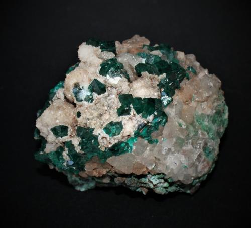 Dioptase<br />Mashamba West Mine, Kolwezi District, Lualaba, Katanga Copper Crescent, Katanga (Shaba), Democratic Republic of the Congo (Zaire)<br />90mm x 60mm x 55mm<br /> (Author: Philippe Durand)