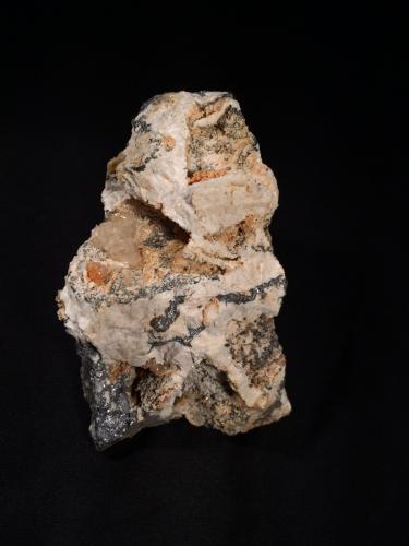 Hemimorphite, Barite, Galena<br />Stefanie Mine, Bleiberg mining area, Bad Bleiberg, Villach-Land District, Carinthia/Kärnten, Austria<br />110 mm x 75 mm x 75 mm<br /> (Author: Robert Seitz)