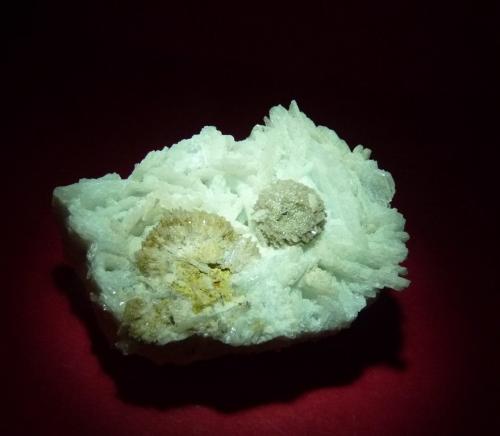 Stokesita, Microclina y Albita.<br />Mina Urucum, Barra do Cuieté, Conselheiro Pena, Minas Gerais, Brasil<br />50x40 mm.<br /> (Autor: Jesus Franquesa Baucells)
