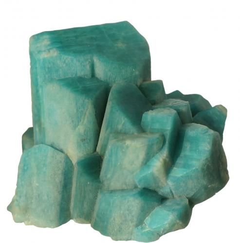 Microcline (var. amazonite)<br />Crystal Peak area, Teller County, Colorado, USA<br />5.3 x 4.5 x 5.3 cm<br /> (Author: JMiguelE)