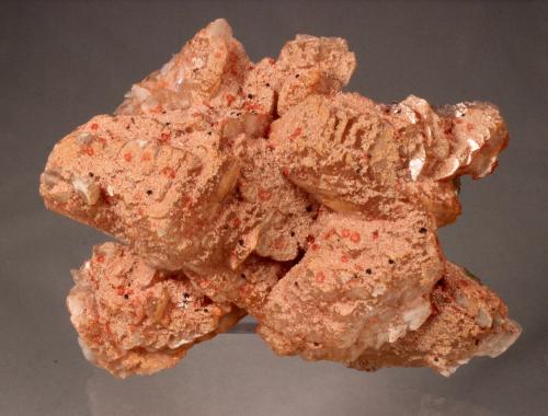 Mimetite, Calcite<br />Tsumeb Mine, Tsumeb, Otjikoto Region, Namibia<br />140mm x 135mm x 36mm<br /> (Author: Don Lum)
