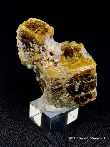 Vesuvianite<br />Sierra de las Cruces, Sierra Mojada mining district, Municipio Sierra Mojada, Coahuila (Coahuila de Zaragoza), Mexico<br />5 x 4 x 3.5 centimeters<br /> (Author: Ricardo Melendez)