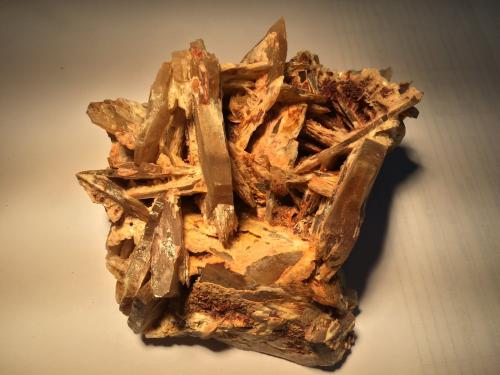 Baryte<br />Palm Park Mine, Rincon District, Dona Ana County, New Mexico, USA<br />90 mm x 80 mm x 60 mm<br /> (Author: Robert Seitz)