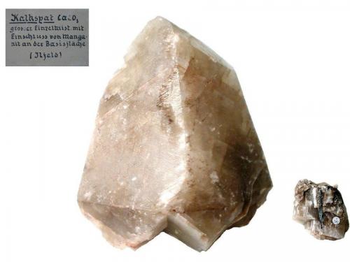 Calcite, manganite<br />Ilfeld, Nordhausen, Distrito Nordhausen, Turingia/Thüringen, Alemania<br />10 x 8 cm<br /> (Author: Andreas Gerstenberg)