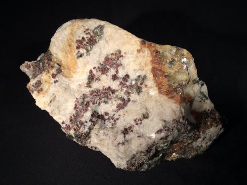 Quartz, Feldspar, Garnet, Mica, Uraninite<br />Mitchell Mine, Spruce Pine, Mitchell County, North Carolina, USA<br />185 mm x 105 mm x 90 mm<br /> (Author: Robert Seitz)