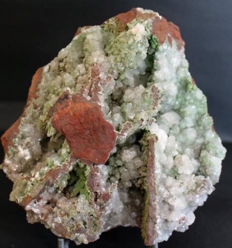 Conichalcite and Calcite<br />Ojuela Mine, Mapimí, Municipio Mapimí, Durango, Mexico<br />110mm x 60mm x 30mm<br /> (Author: Philippe Durand)