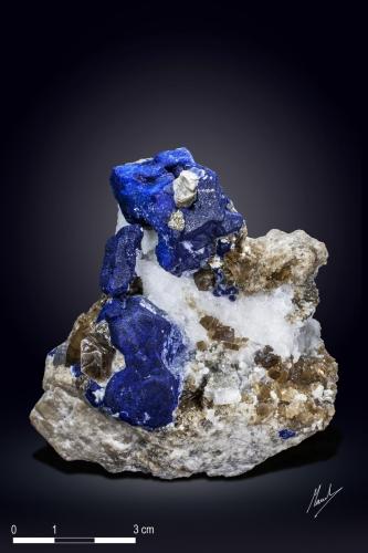 Lazurite, Phlogopite and Nepheline<br />Auraghuq, Jurm, Koksha Valley, Khash & Kuran Wa Munjan Districts, Badakhshan Province, Afghanistan<br />80 x 80 mm<br /> (Author: Manuel Mesa)