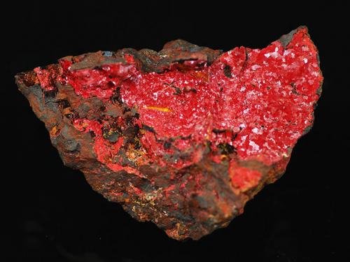 Cuprite after Delafossite<br />Czar Mine, Copper Queen Mine, Queen Hill, Bisbee, Warren District, Mule Mountains, Cochise County, Arizona, USA<br />6.3 cm<br /> (Author: Nunzio)