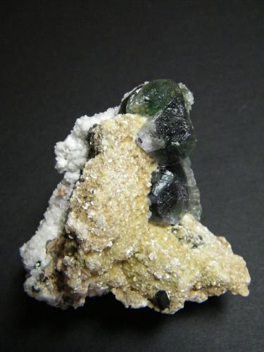 Fluorite and Muscovite<br />Erongo Mountain, Usakos, Erongo Region, Namibia<br />67mm x 65mm x 50mm<br /> (Author: Heimo Hellwig)