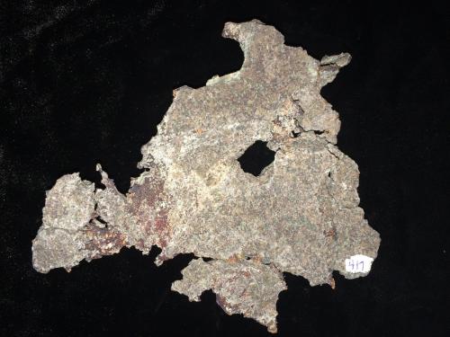Copper<br />Lake Superior copper district, Keweenaw County, Michigan, USA<br />150 mm x 140 mm x 30 mm<br /> (Author: Robert Seitz)